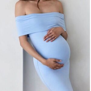 Bumpsuit Bianca Maternity Dress in Powder Blue